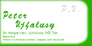 peter ujfalusy business card